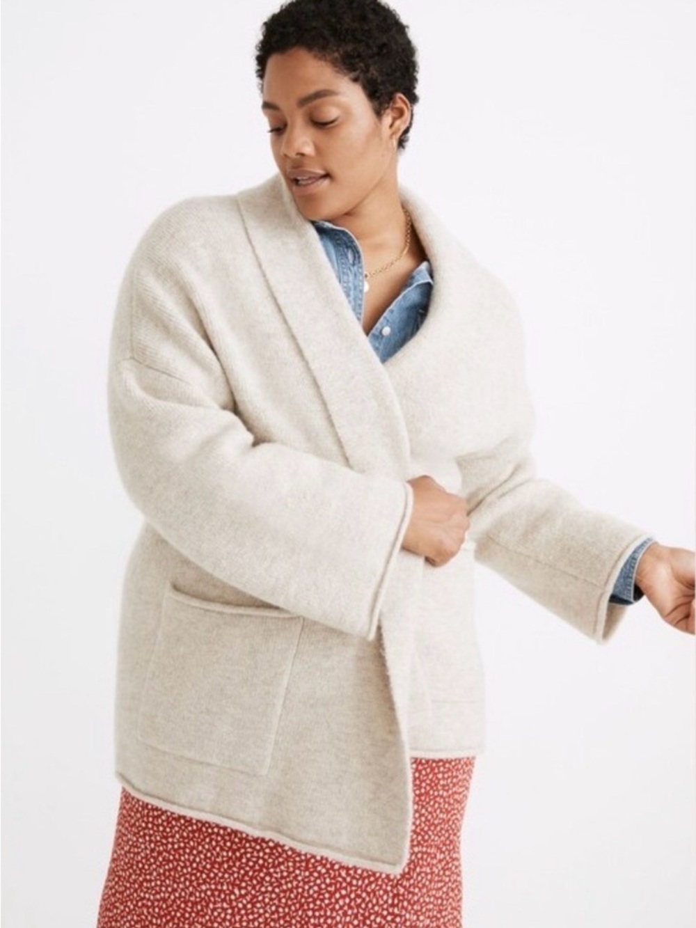 Madewell McLean Shawl-Collar Cardigan Sweater